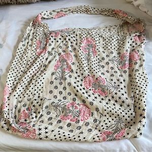 Free People Floral Linen Bag
